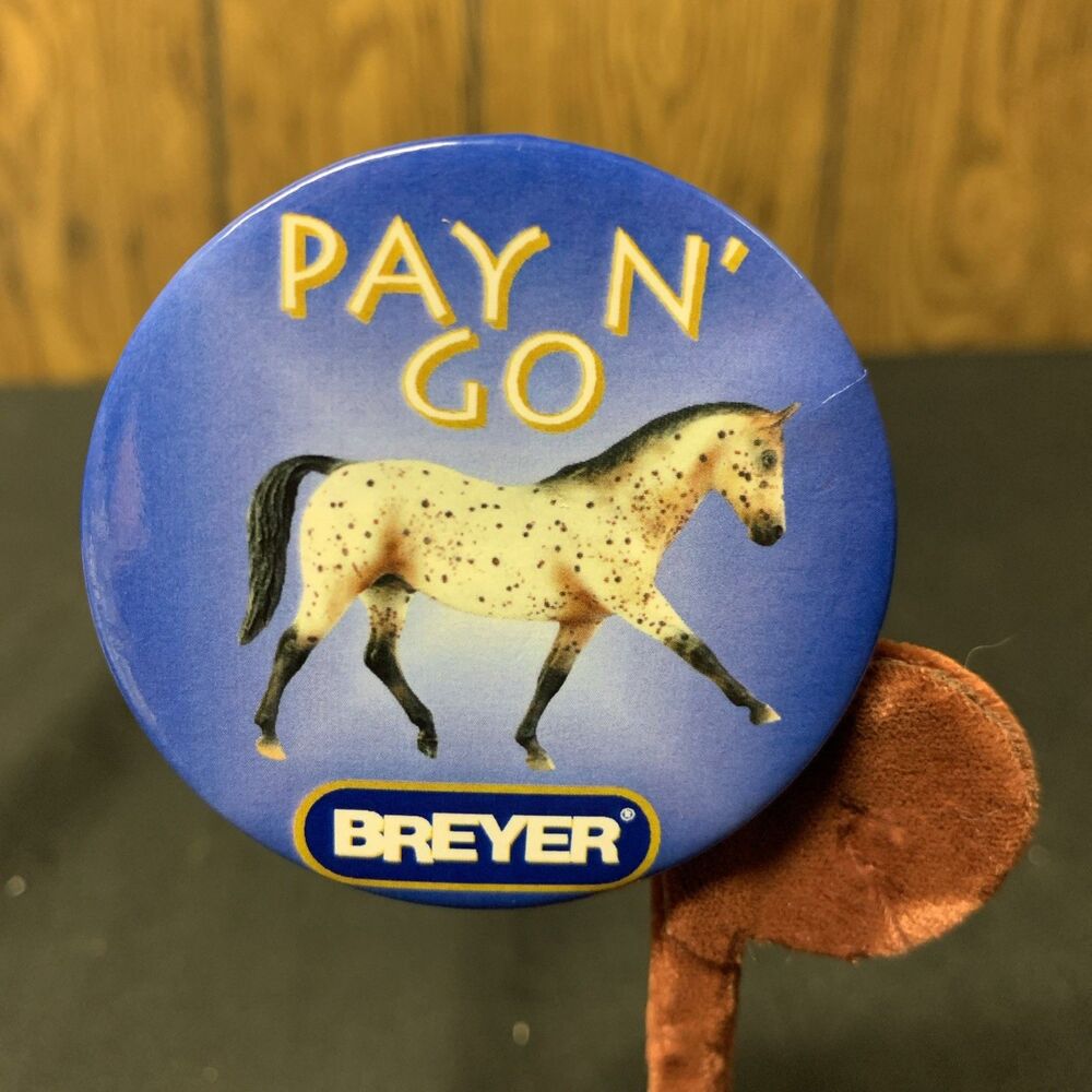 Breyer horse Souvenir Lapel Button Pin Pay N’ Go Hanoverian